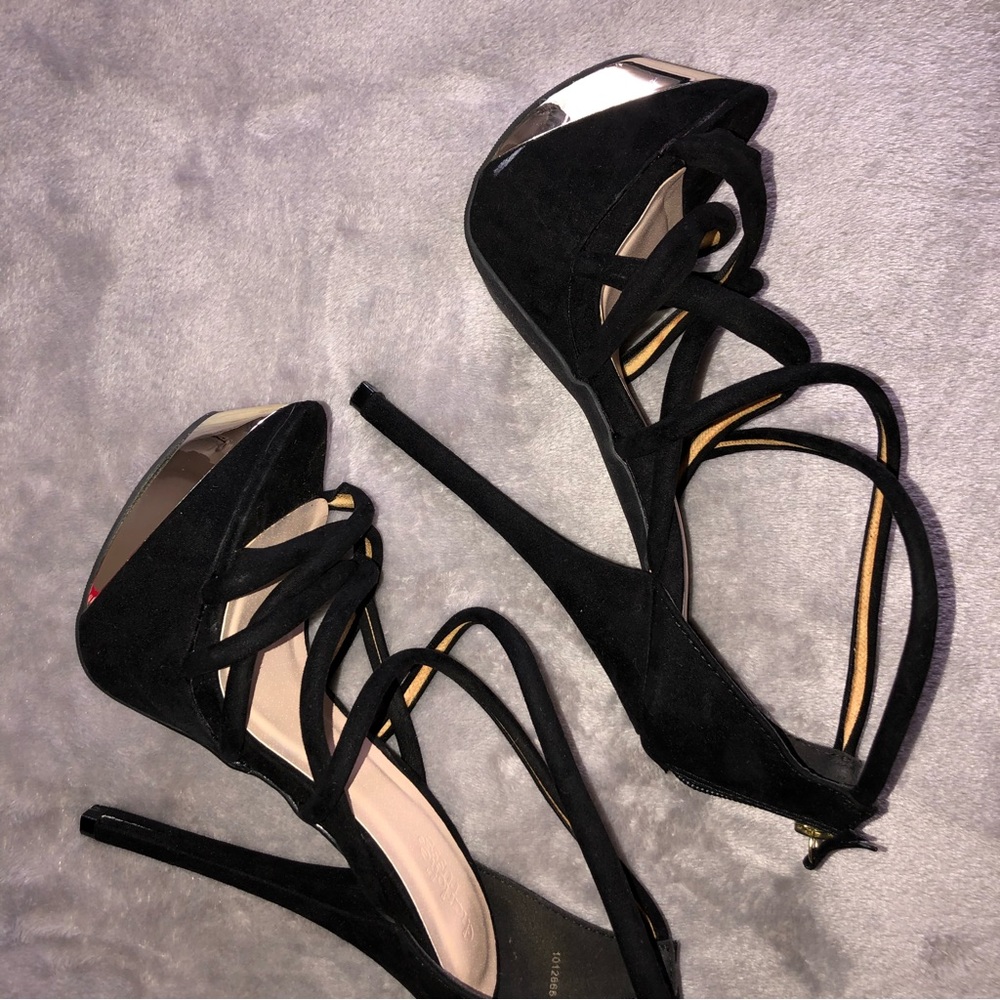Charlotte Russe black velvet heels